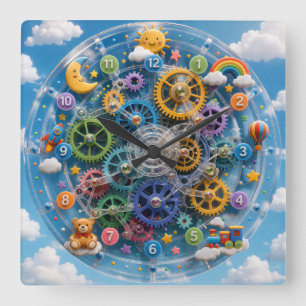 Whimsical toy clock