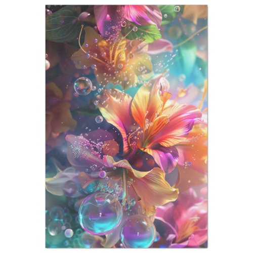 Whimsical Translucent Vibrant Colored Calla Lillie Tissue Paper