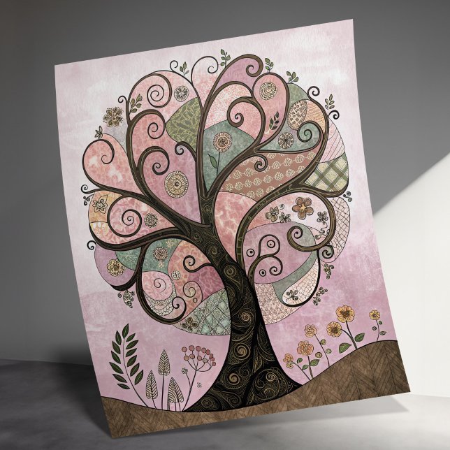 Whimsical Tree Art Print, Abstract Nature Poster,  Poster (Creator Uploaded)