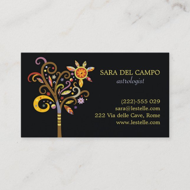 Whimsical Tree Business Card (Front)