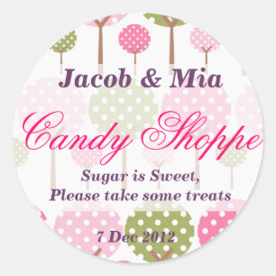 Whimsical Tree Candy Shoppe Sticker