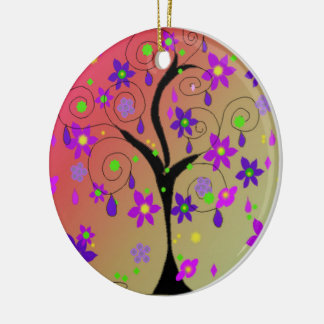 Whimsical Tree Ceramic Ornament