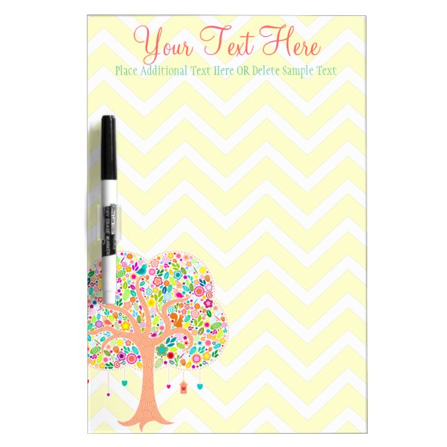 Whimsical Tree - Custom Dry Erase Message Board (Front)