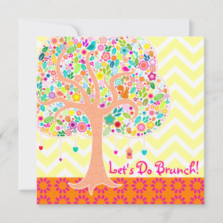 Whimsical Tree - Custom Square Invitations