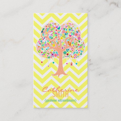 Customizable Whimsical Tree - Custom (Vertical) Business Cards