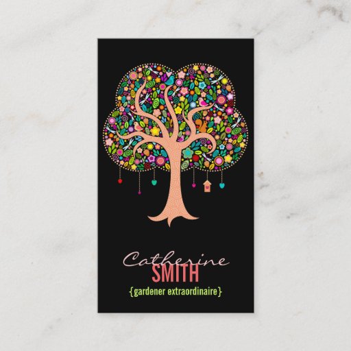 Customizable Whimsical Tree - Custom (Vertical) Business Cards