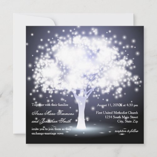 Whimsical Tree Lights _ Wedding Invitation