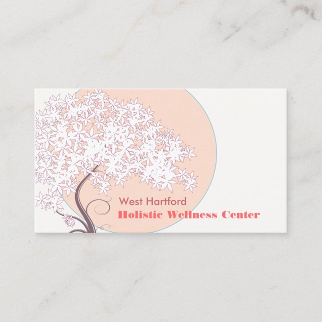 Whimsical Tree of Life Natural and Health Business Card (Front)