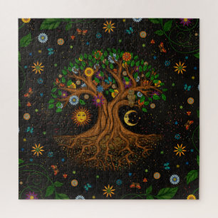 Whimsical Tree of Life - Yggdrasil Jigsaw Puzzle