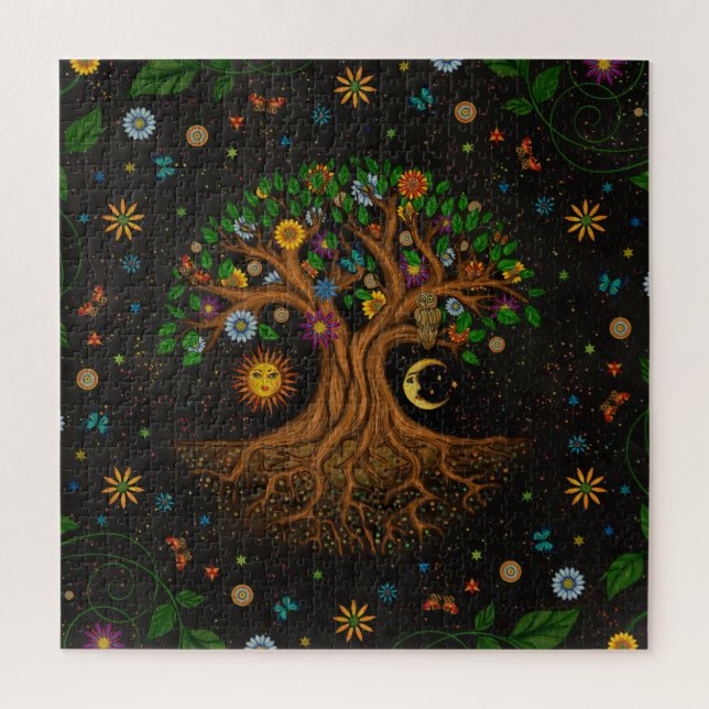 Whimsical Tree of Life - Yggdrasil Jigsaw Puzzle (Vertical)