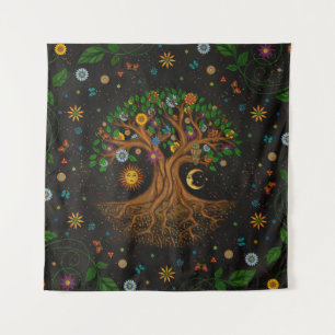 Whimsical Tree of Life - Yggdrasil Tapestry