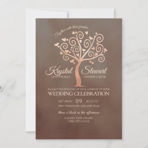 Whimsical Tree Wedding Invitation