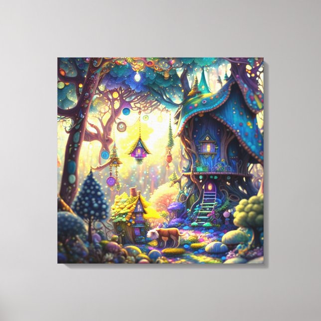 Whimsical Treehouse Canvas Art (Front)