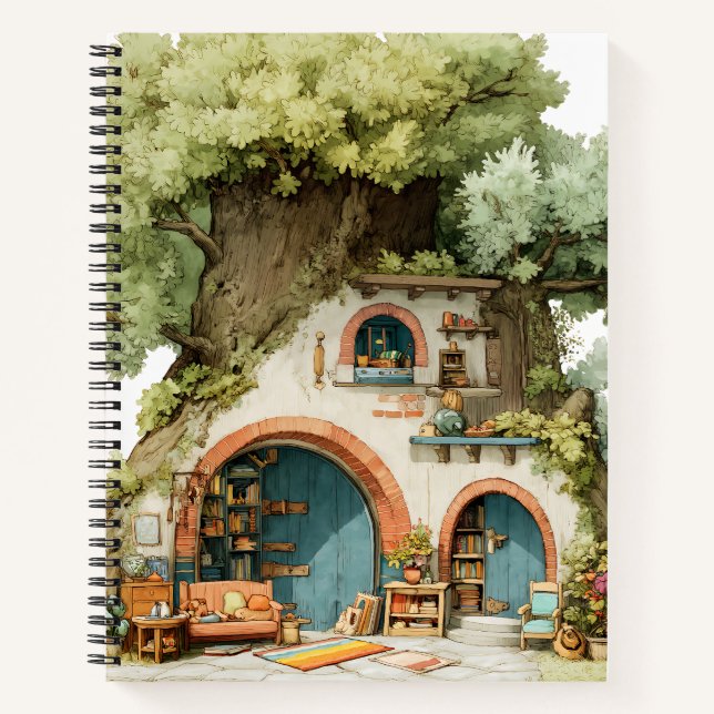 Whimsical Treehouse Dream Notebook (Front)