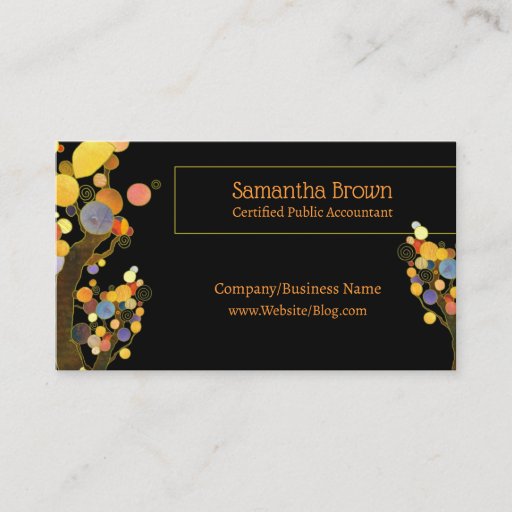 Customizable Whimsical Trees Business Cards