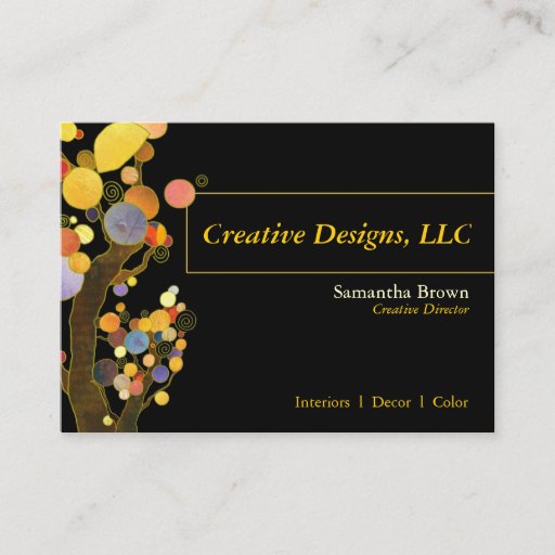 Customizable Whimsical Trees Designer Business Cards