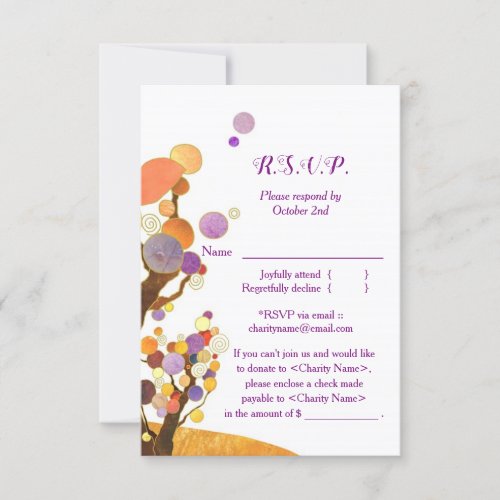 Whimsical Trees Fundrasing Event Response Card