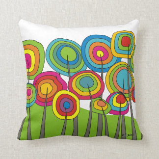 Whimsical Trees "Magical Forest" Throw Pillow