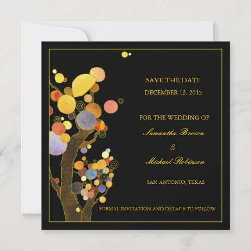 Whimsical Trees Save the Date Wedding Invitations