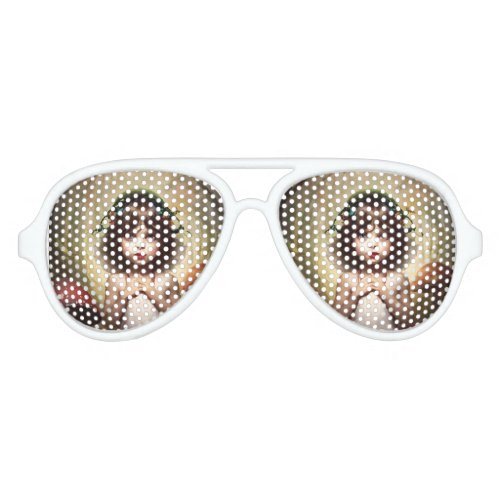 whimsical trippy mushroom lovers  aviator sunglasses