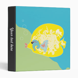 Whimsical Tropical Fish Ocean Art Binder