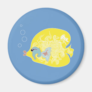 Whimsical Tropical Fish Ocean Art Magnet