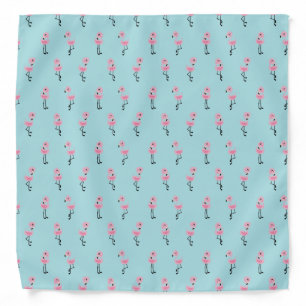 Whimsical tropical flamingos bandana