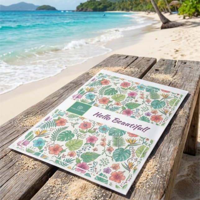 Whimsical Tropical Floral Shipping Mailer Envelope (Creator Uploaded)