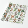 Whimsical Tropical Jungle Safari Wild Animals Wrapping Paper