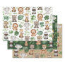 Whimsical Tropical Jungle Safari Wild Animals Wrapping Paper Sheets