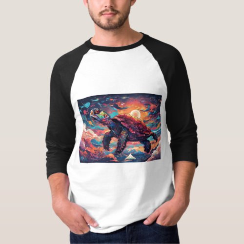 Whimsical Turtle Art Graphic T_Shirt T_Shirt