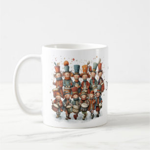 Whimsical Twelve Drummers Drumming Christmas 11oz Coffee Mug
