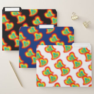 Whimsical, Twisted Twin Hearts File Folder