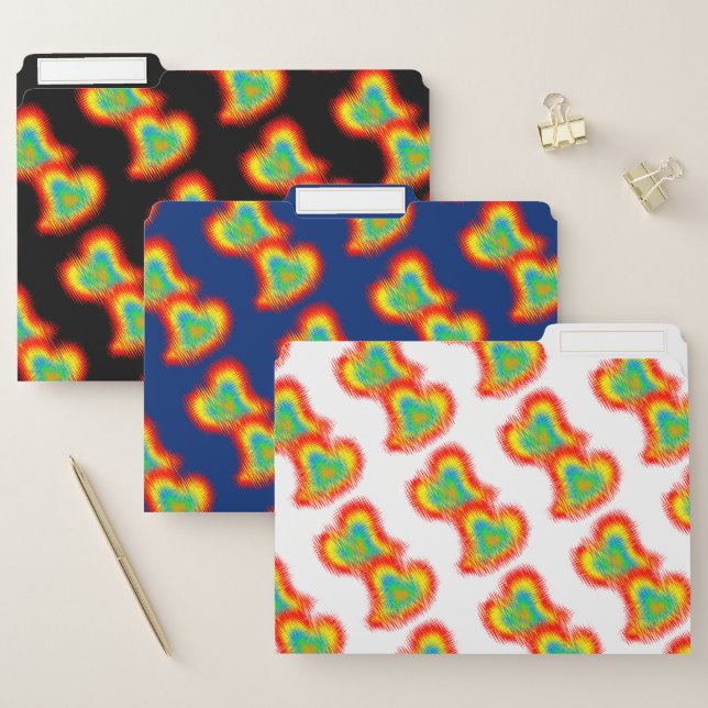 Whimsical, Twisted Twin Hearts File Folder (Set)