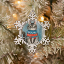 Whimsical Ugly Christmas Sweater Cat