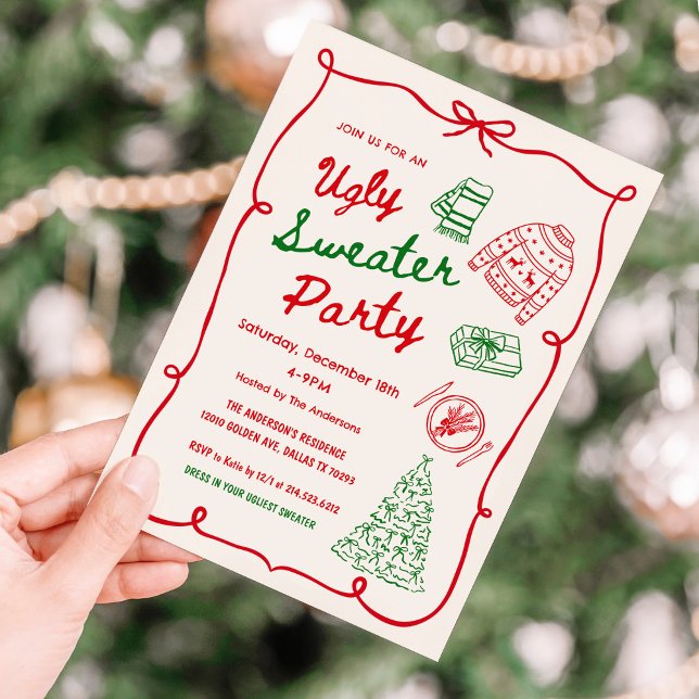 Whimsical Ugly Sweater Holiday Party  Invitation (Creator Uploaded)