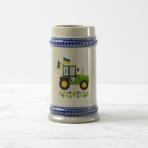 Whimsical Ukraine Tractor Beer Stein