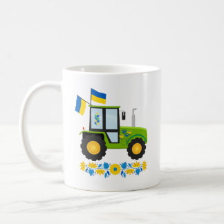 Whimsical Ukraine Tractor Coffee Mug