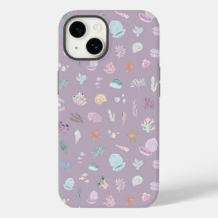 Whimsical Under the Sea Beachy Pastel Seashells Case-Mate iPhone 14 Case