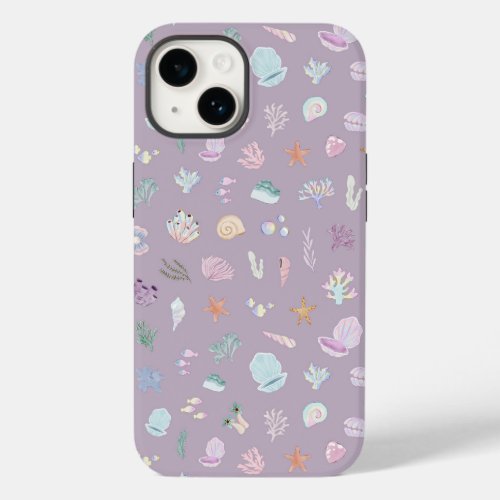 Whimsical Under the Sea Beachy Pastel Seashells Case_Mate iPhone 14 Case