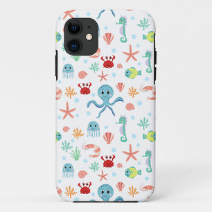 Whimsical Underwater Sea Creatures iPhone 11 Case