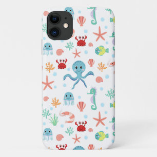 Whimsical Underwater Sea Creatures iPhone 11 Case