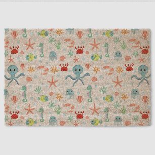 Whimsical Underwater Sea Creatures Fiber Doormat