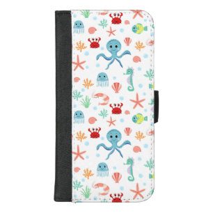 Whimsical Underwater Sea Creatures iPhone 8/7 Plus Wallet Case