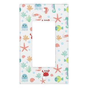 Whimsical Underwater Sea Creatures Light Switch Cover