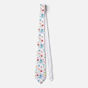 Whimsical Underwater Sea Creatures Neck Tie