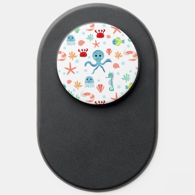 Whimsical Underwater Sea Creatures PopSocket (Popsocket)