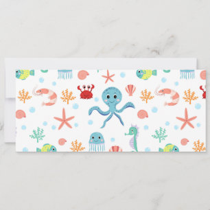 Whimsical Underwater Sea Creatures Save The Date
