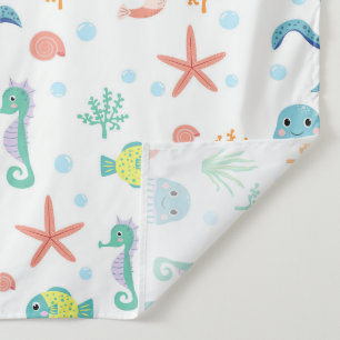 Whimsical Underwater Sea Creatures Tapestry