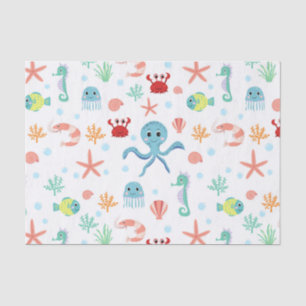Whimsical Underwater Sea Creatures Tissue Paper